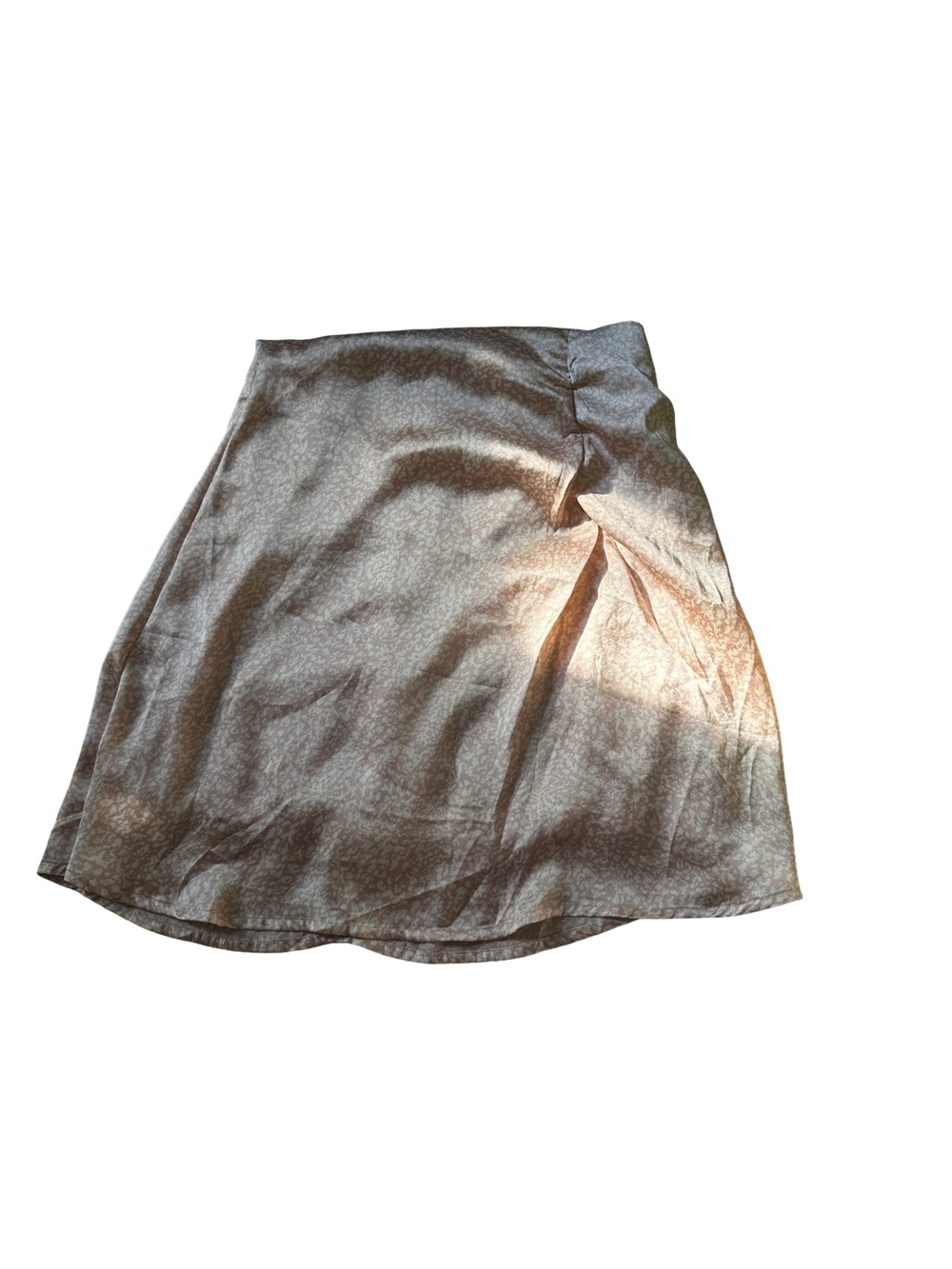 Japna Taupe Satin Mini Skirt